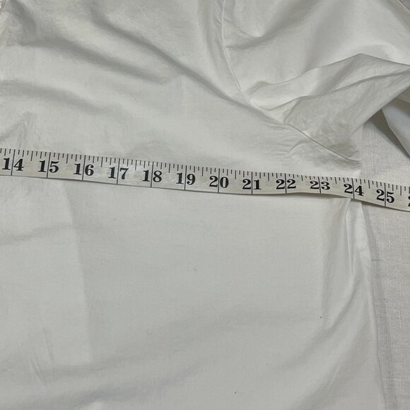 Jason Wu Womens White Button Down Shirt M Cotton Stretch Long Sleeve Oversized - Picture 6 of 11